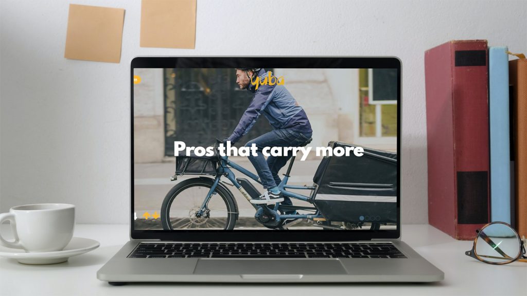 Site Yuba Pro présenté sur un ordinateur portable