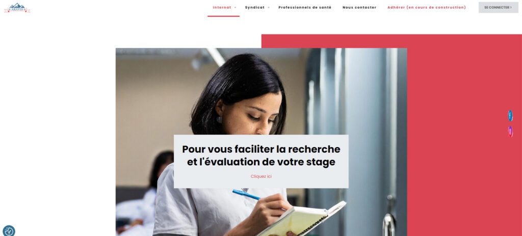 Page d’accueil du site Aravis Médecine