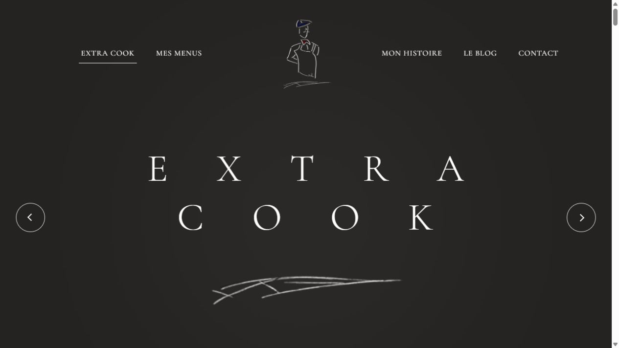 Accueil du site ExtraCook, chef à domicile en région bordelaise