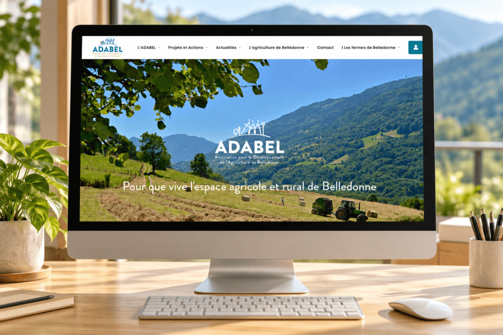 Site de l’ADABEL présenté sur un écran d’ordinateur
