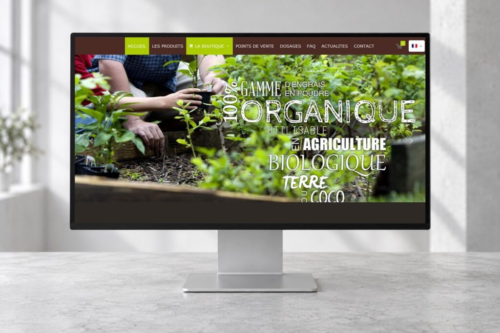 Site Guano Diffusion présenté sur un ordinateur — réalisation web